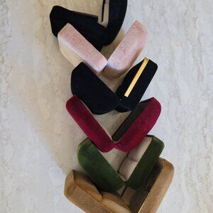 SIX Ring/Necklace/Earrings velveteen Boxes